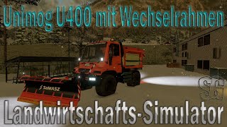 LS22 Modvorstellung  Unimog U400 mit Wechselrahmen V 10  Ls22 Mods [upl. by Humo]