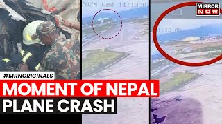 Nepal Plane Crash  Scary CCTV Video Of Exact Moment Emerges What Happened To Passengers  News [upl. by Wartow]