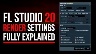 FL Studio 2011 All Render Options Fully Explained  How To Render Audio [upl. by Applegate]