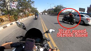 Yamaha R15 v3 vs Bajaj RS200  STREET RACE [upl. by Ellesor455]