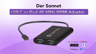 Sonnet USBCzuDual4K60HzHDMIAdapter [upl. by Anilecram322]