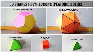 3D platonic shapes। Polyhedrons celestial maths model [upl. by Claresta452]