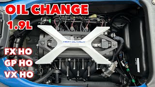 How to Change Oil on 19L Yamaha Waverunner  FX HO [upl. by Skylar]