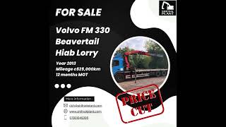 Volvo FM 330 Beavertail Hiab Lorry  Year 2013  Mileage c525000 km [upl. by Eetnahs]