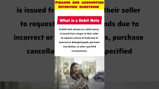 What is a Debit Note  Finance and accounting Interview questions and answers [upl. by Wilkinson]