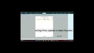 TallyPrime Selling Price Update In sales Voucher tallyprime [upl. by Eniamahs]