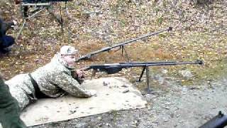 Firing Anti Tank Semi Automatic Russian WWII Rifle PTRS41 [upl. by Aivila]