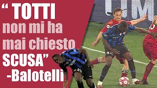 Il calcione rifilato da Totti a Balotelli in finale di Coppa Italia 2010 [upl. by Langley]