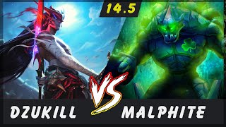 Dzukill  Yone vs Malphite TOP Patch 145  Yone Gameplay [upl. by Itirahc31]