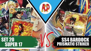 Super 17 G vs SS4 Bardock SS4  Gameplay  DBS TCG [upl. by Acirre]