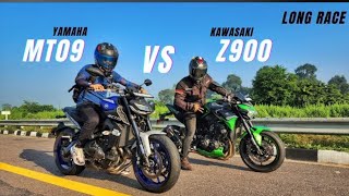 Kawasaki Ninja Z900 vs MT 09 super bike viral new video trending Rinku rider Sigma song [upl. by Ranger410]