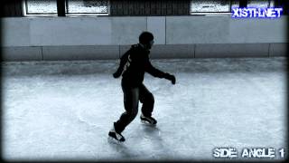 Freestyle Ice Skating Tutorial  Trick Crazy Legs [upl. by Ahsitil358]