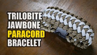 How to Make a Trilobite Jawbone Paracord Bracelet with a buckle [upl. by Aicinat]