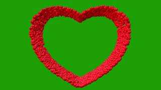 Heart From Particles  Romantic footage green screen  Heart From Hearts [upl. by Kristianson243]