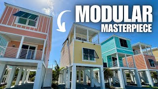 BREATHTAKING 2 STORY modular home inside a RESORT in the FLORIDA KEYS Prefab House Tour [upl. by Senilec]