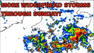 More Widespread Storms Through Sunday 21st September 2024 [upl. by Aliekat]