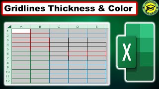 How to change Gridlines Thickness and Gridlines Color in Excel [upl. by Aliehs687]