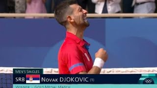 Novak Djokovic beats Carlos Alcaraz amp wins Olympics Gold at Paris Olympics 2024 [upl. by Acirretahs]