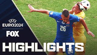 Slovakia vs Romania Highlights  UEFA Euro 2024 [upl. by Nrubua186]