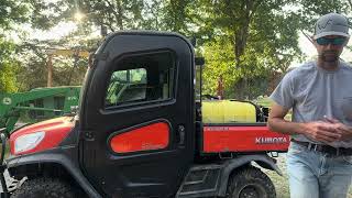 Spraying Fence lines and Baling Hay kubota hay tractorvideo tractor johndeere allischalmers [upl. by Bromleigh]