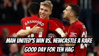 Man Uniteds win vs Newcastle a rare good day for Ten Hag  NY Sports News [upl. by Aryc116]