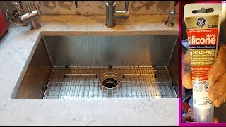 Best way to silicone new undermount sink Лучший способ силикона раковины [upl. by Madai212]