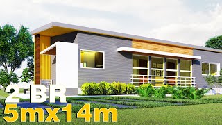 Small House Design 5x15m 75 SQM w 3 Bedrooms [upl. by Agiaf624]