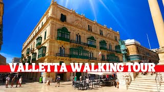 Walking Tour Of Valletta Malta  Ultimate 4K HDR Walking Tour of Malta [upl. by Maillil]