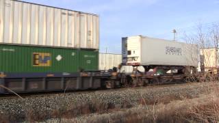 Norfolk Southern SD70M2 2707 leads NS 209 through downtown Valdosta GA [upl. by Ojeitak]