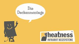 Deckenmontage einer heatness Infrarotheizung [upl. by Htezzil]