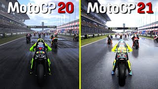 MotoGP 20 vs MotoGP 21 PS5 Graphics Comparison [upl. by Leuqcar]