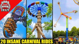 Top 20 STRANGE amp INSANE Carnival Rides [upl. by Lered]