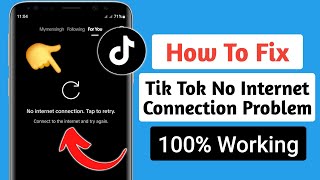 FIX TikTok No internet connection Problem 2024  TikTok No network connection error Android [upl. by Notreve]