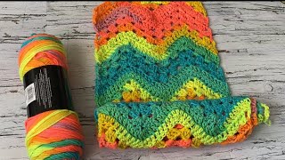 How to crochet The RippleChevron Stitch for Blankets Scarves  Sweater  Dress🧶🥢October 10 2024 [upl. by Norven]