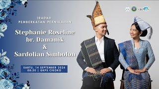 LIVE Ibadah Pemberkatan Pernikahan Stephanie Roseline Damanik amp Sardolian Simbolon [upl. by Hafinah]