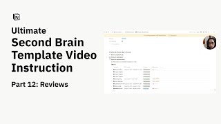 GTD Style Review Weekly Monthly  Ultimate Notion Second Brain Template Video Instruction [upl. by Aneehsak688]