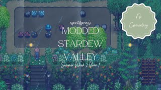 Modded Stardew Valley  No Commentary  Summer Week 2 Year 1 [upl. by Ramor]