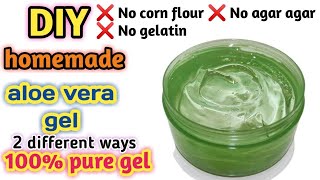 How to make aloevera gel at homeDIY homemade aloevera gel 100 pure aloevera gel without cornflour [upl. by Oileduab]