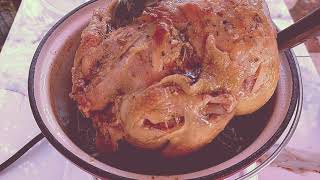 PUI LA CEAUN reteta taraneasca delicioasa Delicious DEEP FRY CHICKEN in cast iron pot country style [upl. by Yffat829]