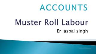 muster roll formatAccountjaspal [upl. by Ettebab]