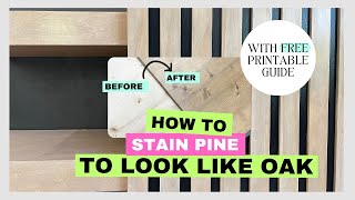 How to Stain Pine to Look Like Oak [upl. by Aronael458]