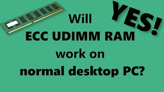 Will ECC UDIMM ram memory work on regular PC YES [upl. by Ahsekel]