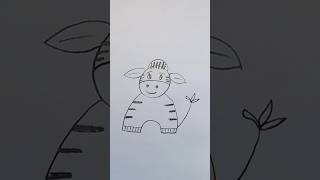 Easy zebra drawing  easy drawing for kids [upl. by Mobley]