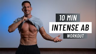 10 MIN INTENSE AB WORKOUT  At Home Six Pack Abs Routine No Equipment [upl. by Fronnia]