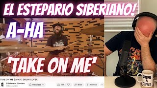 Drum Teacher Reacts EL ESTEPARIO SIBERIANO  TAKE ON ME  AHA  DRUM COVER  Thats impossible [upl. by Anolla]