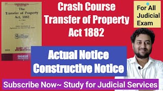 Actual and Constructive Notice in Transfer of Property Act 1882 [upl. by Harmaning575]