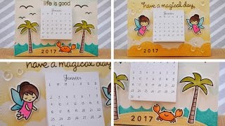 LAWN FAWN  Fairy Friends  Life is Good stamp sets  Handmade Calendars [upl. by Latrena553]