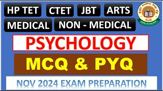 HP TET CHILD PSYCHOLOGY MCQS NOV EXAM 2024 [upl. by Eanal]