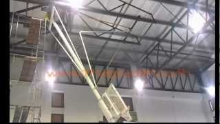 Ceiling Basketball backstops single drop frame [upl. by Ehctav386]