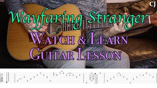 Wayfaring Stranger  Tony Rice With Tab  Watch amp Learn Guitar Lesson [upl. by Atalayah]